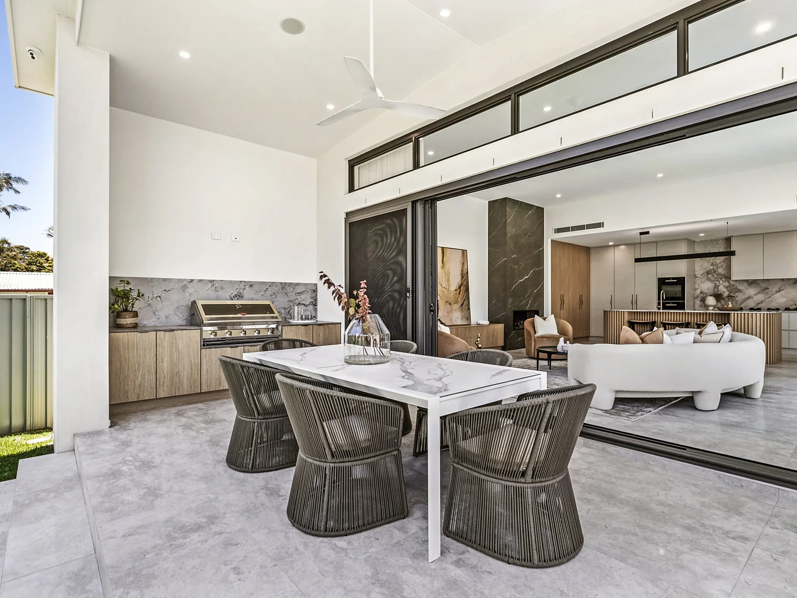 Custom home outdoor living area in Caringbah, NSW